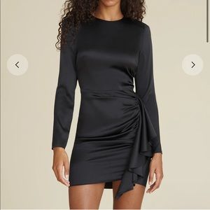 Veronica Beard Rula Stretch Silk Ruffle MiniDress